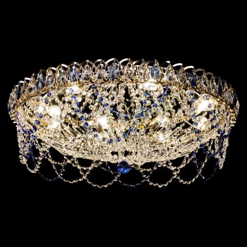 Люстра Каскад Ажур 700 мм синий в Сочи Гусь Хрустальный