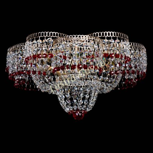 Люстра Камелия №1 красная в Сочи Гусь Хрустальный
