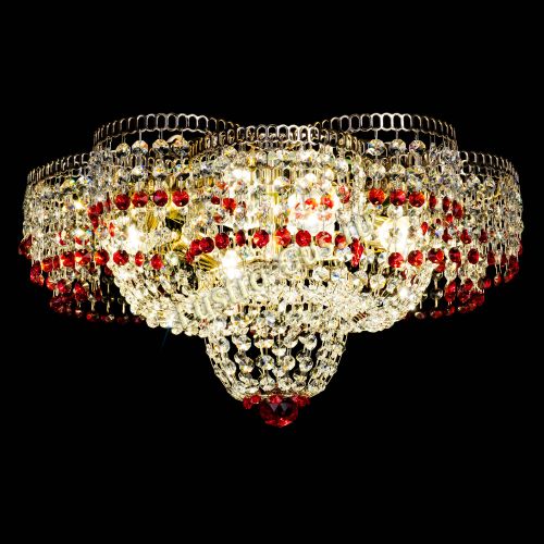 Люстра Камелия №1 красная в Сочи Гусь Хрустальный