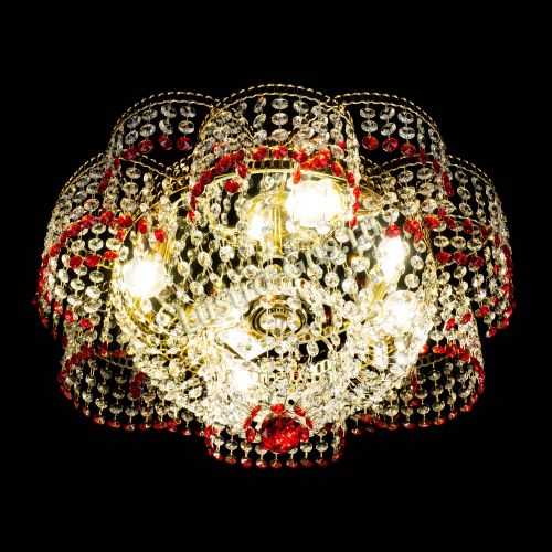 Люстра Камелия №1 красная в Сочи Гусь Хрустальный
