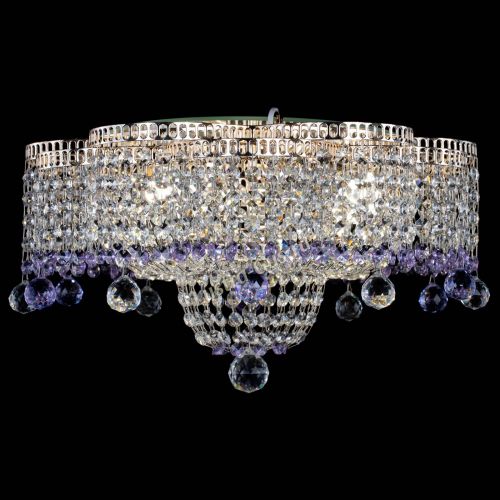 Люстра Камелия №4 фиолетовая в Сочи Гусь Хрустальный