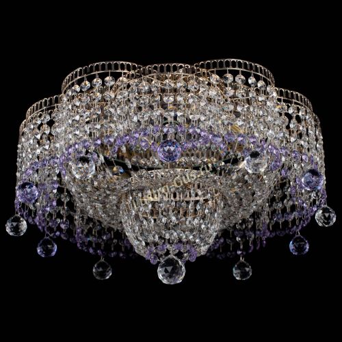 Люстра Камелия №4 фиолетовая в Сочи Гусь Хрустальный