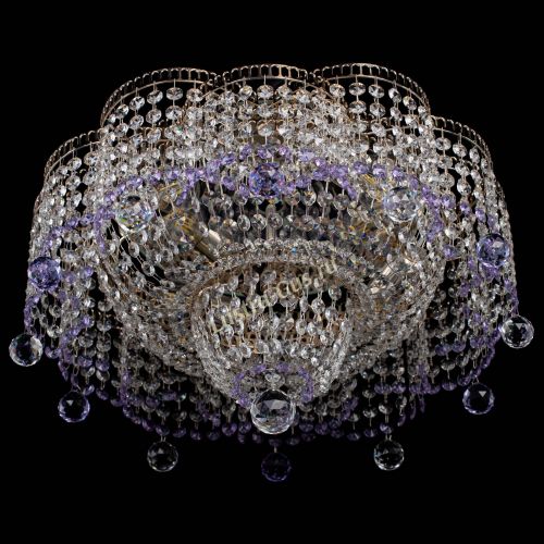 Люстра Камелия №4 фиолетовая в Сочи Гусь Хрустальный
