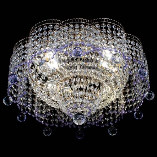 Люстра Камелия №4 фиолетовая в Сочи Гусь Хрустальный