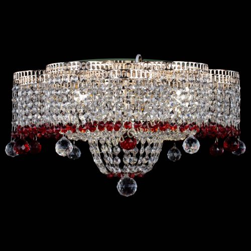 Люстра Камелия №4 красная в Сочи Гусь Хрустальный