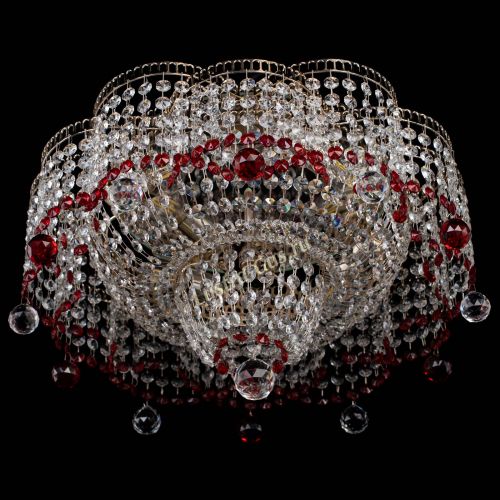 Люстра Камелия №4 красная в Сочи Гусь Хрустальный