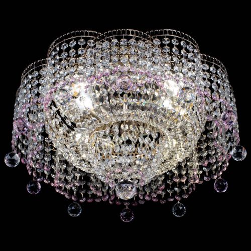 Люстра Камелия №4 розовая в Сочи Гусь Хрустальный