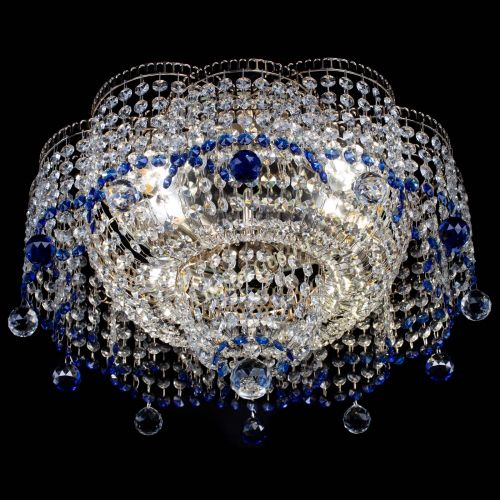 Люстра Камелия №4 синяя в Сочи Гусь Хрустальный