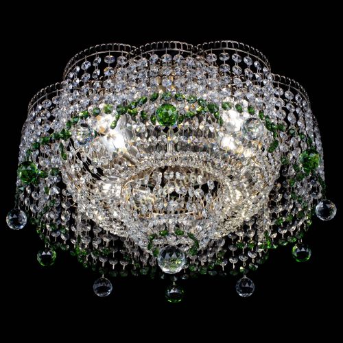 Люстра Камелия №4 зеленая в Сочи Гусь Хрустальный