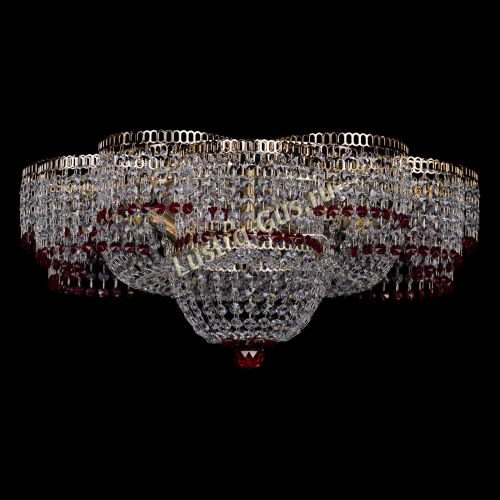 Люстра Камелия №1 красная в Сочи Гусь Хрустальный