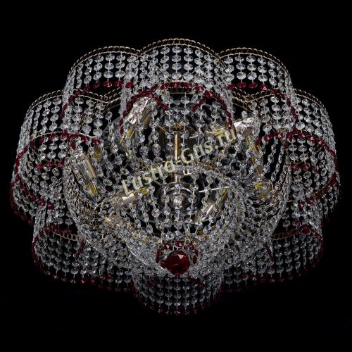 Люстра Камелия №1 красная в Сочи Гусь Хрустальный