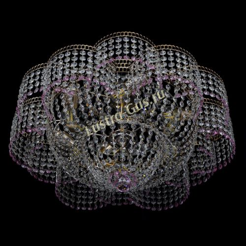 Люстра Камелия №1 розовая в Сочи Гусь Хрустальный