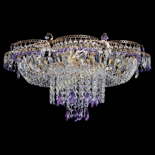 Люстра Камея №1 фиолетовая в Сочи Гусь Хрустальный