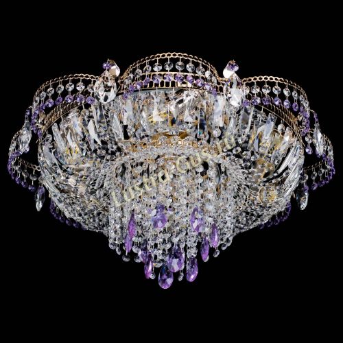 Люстра Камея №1 фиолетовая в Сочи Гусь Хрустальный