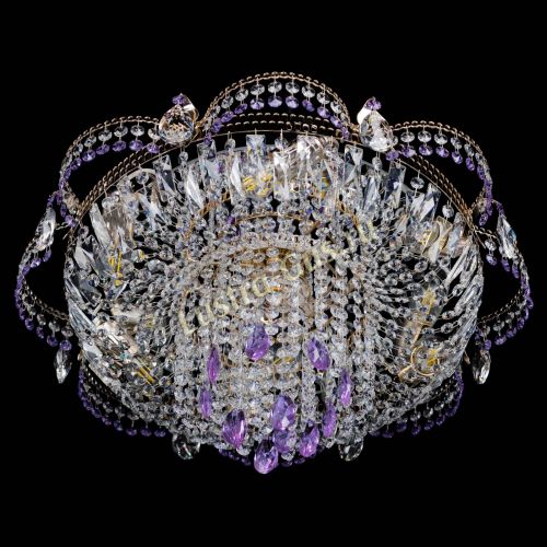Люстра Камея №1 фиолетовая в Сочи Гусь Хрустальный