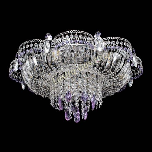Люстра Камея №1 фиолетовая в Сочи Гусь Хрустальный
