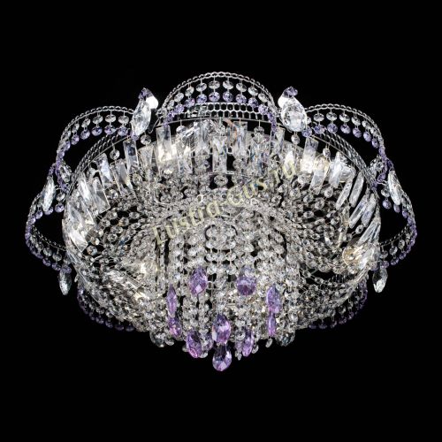 Люстра Камея №1 фиолетовая в Сочи Гусь Хрустальный