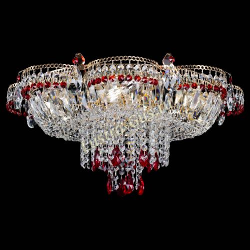 Люстра Камея №1 красная в Сочи Гусь Хрустальный