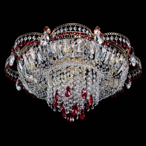 Люстра Камея №1 красная в Сочи Гусь Хрустальный