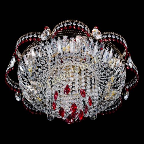 Люстра Камея №1 красная в Сочи Гусь Хрустальный