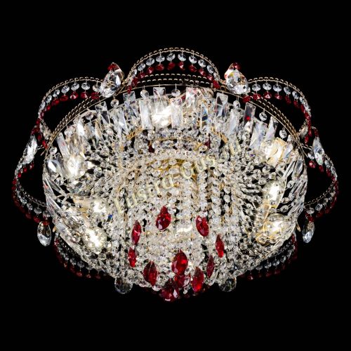 Люстра Камея №1 красная в Сочи Гусь Хрустальный