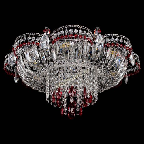 Люстра Камея №1 красная в Сочи Гусь Хрустальный