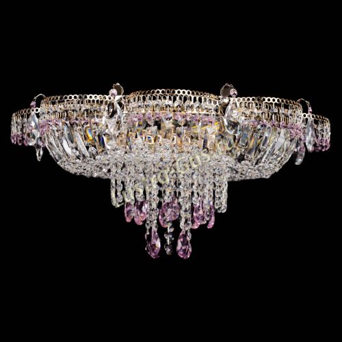 Люстра Камея №1 розовая в Сочи Гусь Хрустальный