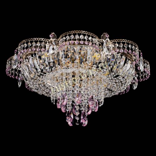 Люстра Камея №1 розовая в Сочи Гусь Хрустальный