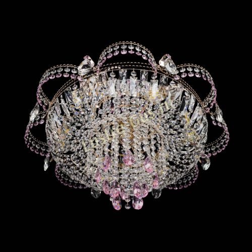 Люстра Камея №1 розовая в Сочи Гусь Хрустальный