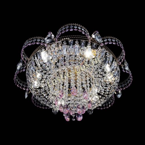 Люстра Камея №1 розовая в Сочи Гусь Хрустальный