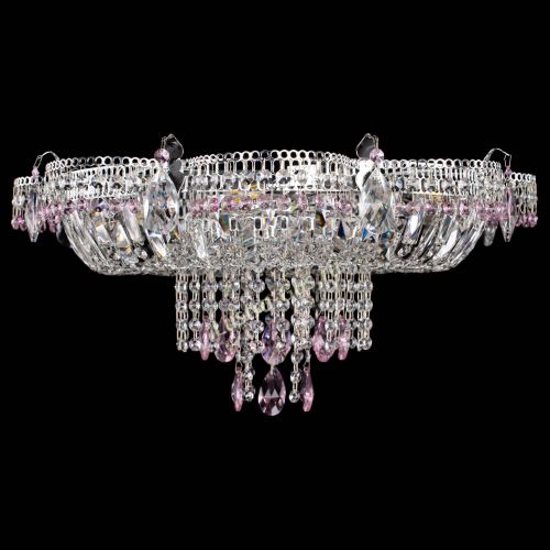 Люстра Камея №1 розовая в Сочи Гусь Хрустальный