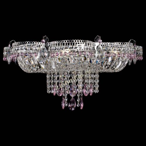 Люстра Камея №1 розовая в Сочи Гусь Хрустальный