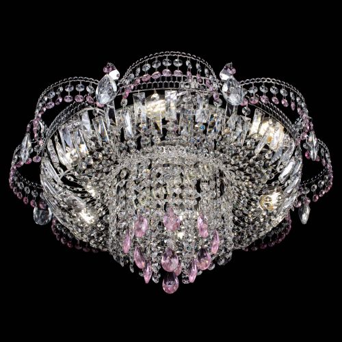 Люстра Камея №1 розовая в Сочи Гусь Хрустальный