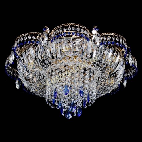 Люстра Камея №1 синяя в Сочи Гусь Хрустальный