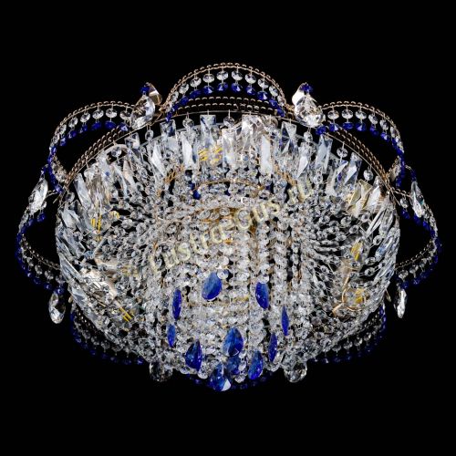 Люстра Камея №1 синяя в Сочи Гусь Хрустальный