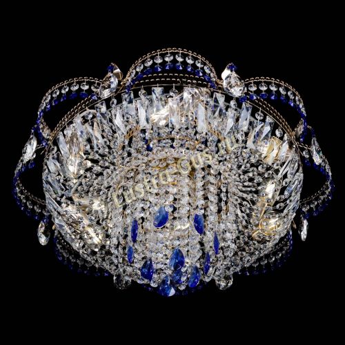 Люстра Камея №1 синяя в Сочи Гусь Хрустальный