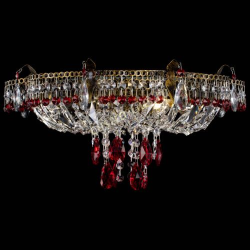 Люстра Камея №4 под бронзу красная в Сочи Гусь Хрустальный