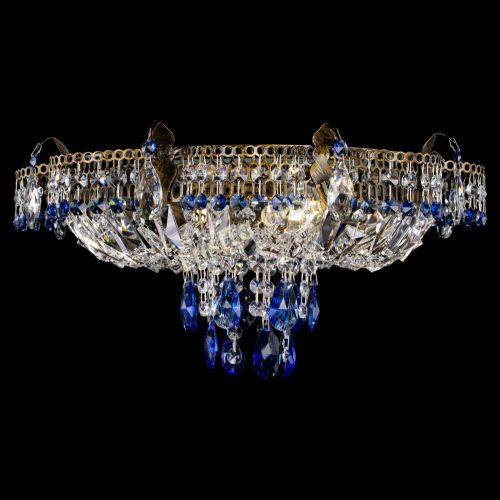 Люстра Камея №4 под бронзу синяя в Сочи Гусь Хрустальный