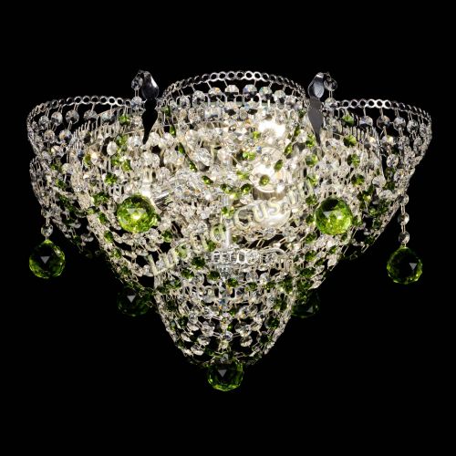 Люстра Камея Анна зеленая в Сочи Гусь Хрустальный