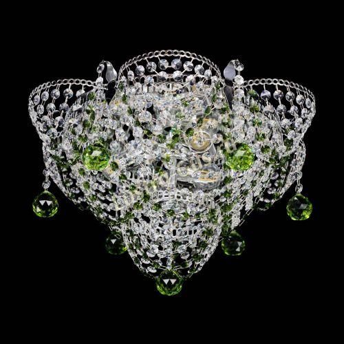 Люстра Камея Анна зеленая в Сочи Гусь Хрустальный