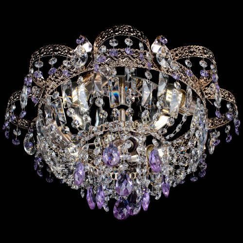 Люстра Камея Флора №4 фиолетовая в Сочи Гусь Хрустальный