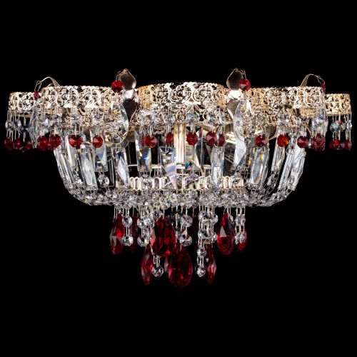 Люстра Камея Флора №4 красная в Сочи Гусь Хрустальный