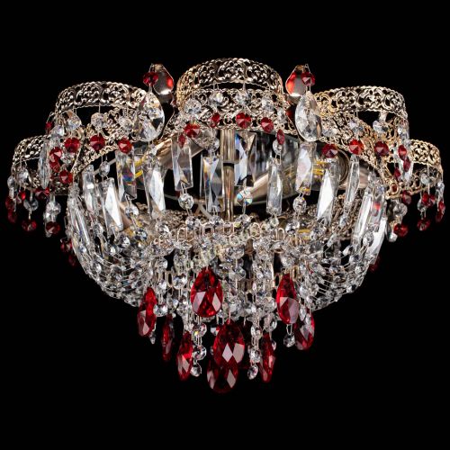 Люстра Камея Флора №4 красная в Сочи Гусь Хрустальный