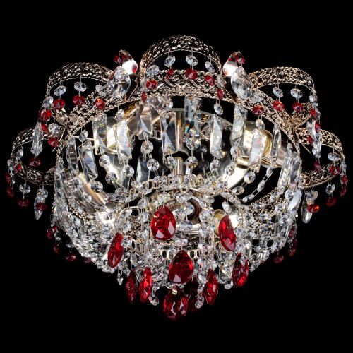Люстра Камея Флора №4 красная в Сочи Гусь Хрустальный