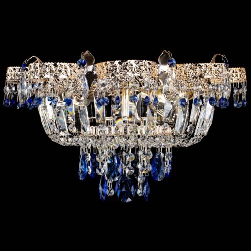 Люстра Камея Флора №4 синяя в Сочи Гусь Хрустальный
