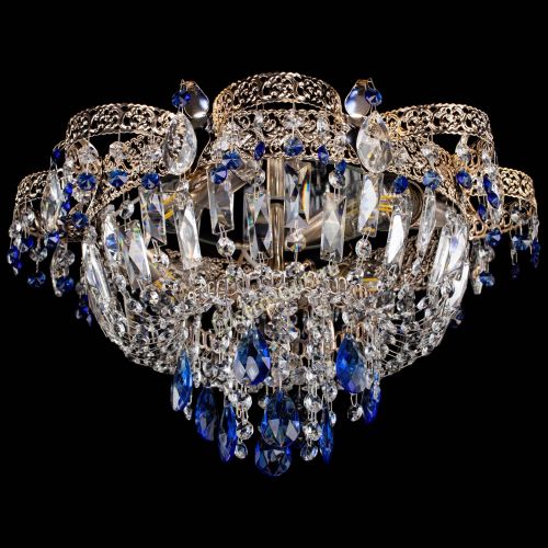 Люстра Камея Флора №4 синяя в Сочи Гусь Хрустальный