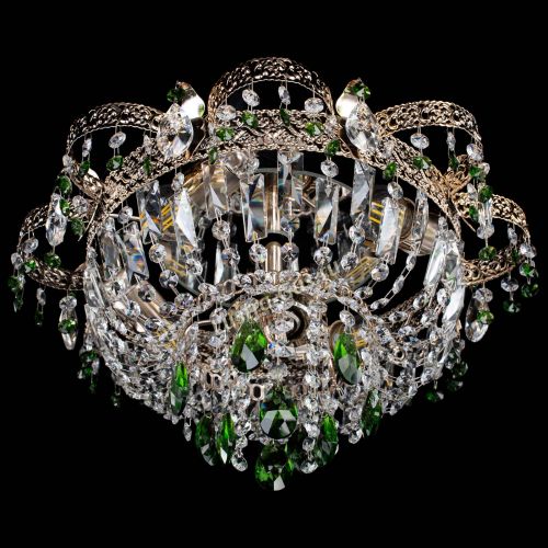 Люстра Камея Флора №4 зеленая в Сочи Гусь Хрустальный