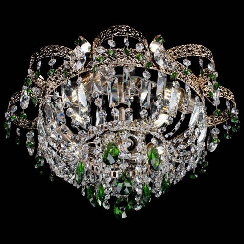 Люстра Камея Флора №4 зеленая в Сочи Гусь Хрустальный