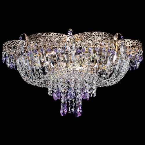 Люстра Камея Флора Журавлик №6 фиолетовая в Сочи Гусь Хрустальный