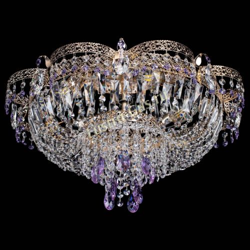 Люстра Камея Флора Журавлик №6 фиолетовая в Сочи Гусь Хрустальный